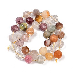 Naturale perle di quarzo rutilato fili&nbsp;G-G182-B13-05