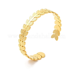 Ионное покрытие (ip) 304 нержавеющая сталь лист открытые манжеты браслеты&nbsp;BJEW-L682-029G