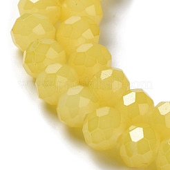 Запекание расписных стеклянных бусин с имитацией нефрита&nbsp;DGLA-A034-J4MM-A