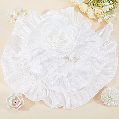 Polyester-Satin-Chiffon-Wellenspitze&nbsp;OCOR-WH0082-147B