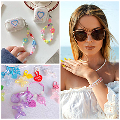 Прозрачные бусины из акриловой эмали&nbsp;TACR-TA0001-14