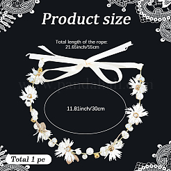 1 шт. простая повязка на голову ручной работы с хрустальными бусинами для невесты&nbsp;OHAR-CY0001-22