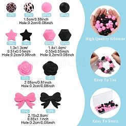 40шт пищевые экологически чистые силиконовые бусины&nbsp;SIL-YW0001-62