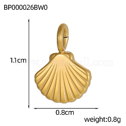 Подвески в форме ракушек из нержавеющей стали 304&nbsp;STAS-OY004-32G