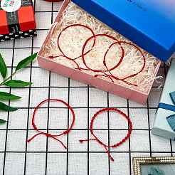 5шт 5 стильных плетеных браслета из нейлоновой нити&nbsp;BJEW-SW00054