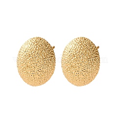 Boucles d'oreilles à tige texturées en laiton&nbsp;EJEW-A143-02E-G
