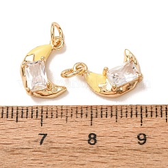 Ciondoli in ottone con pavé di zirconi trasparenti e smalto&nbsp;CU-K002-47G-M