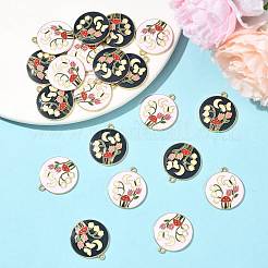 20шт 2 цвета сплава эмалевые подвески&nbsp;ENAM-FS0004-14