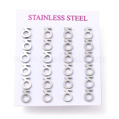 Boucles d'oreilles à tige en acier inoxydable 304 résistant au ternissement avec alphabet grec&nbsp;STAS-D007-07P-05