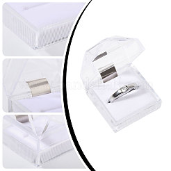 Transparente Ringaufbewahrungsboxen aus Acryl&nbsp;FIND-WH0420-122A