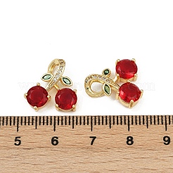 Pendentifs avec zircon cubiques à micro-pavés en laiton&nbsp;KK-C093-22G