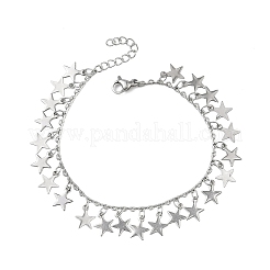 Braccialetti con ciondoli in acciaio inossidabile 304 per donna&nbsp;BJEW-D466-06P