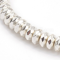 3 шт. 3 цвета гальванические немагнитные синтетические гематитовые бусины стрейч браслеты наборы&nbsp;BJEW-JB05930