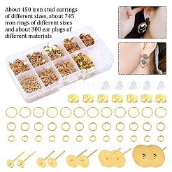 Наборы для самостоятельного изготовления железных сережек-гвоздиков&nbsp;DIY-YW0010-57