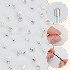 100 шт. 4 стиля 925 бусины-трубочки из стерлингового серебра&nbsp;STER-AR0001-06