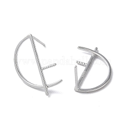 Серьги-пусеты из серебра 925 пробы с родиевым покрытием&nbsp;STER-M115-16P