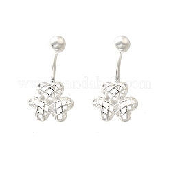 Boucles d'oreilles à tige en argent fin s999&nbsp;EJEW-A127-01S