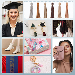 12 шт. 6 цвета искусственная кожа кисточка большие подвески украшения FIND-PH0024-17