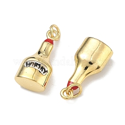 Pendentifs d'émail en laiton &nbsp;KK-Z153-15G