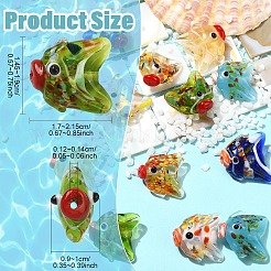 6шт 6 цвета бусины лэмпворк ручной работы&nbsp;LAMP-YW0004-24