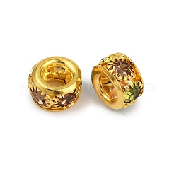 Латунные бусины со стразами &nbsp;KK-U071-02A-02G