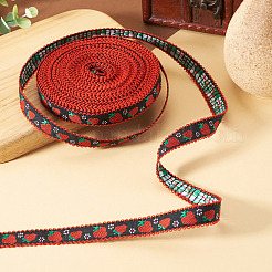10 mètre de ruban de fraise en polyester&nbsp;OCOR-TA0003-62C