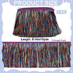 Кружевная отделка с кисточками из полиэстера&nbsp;OCOR-WH0070-250A