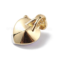 Настоящие 18-каратные позолоченные подвески из латуни с микропаве из прозрачного кубического циркония&nbsp;KK-C015-09G-07