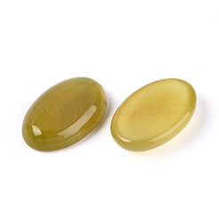 Natürliche gelbe Achat-Cabochons (gefärbt und erhitzt)&nbsp;G-N361-05B-06