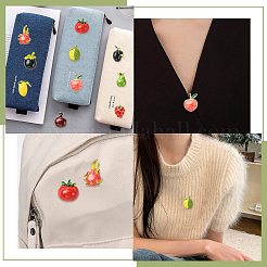 10 шт. 10 эмалевых значка с фруктовой тематикой&nbsp;JEWB-CJ0001-83