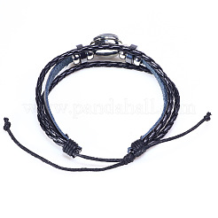 12 Konstellation Lederband Armbänder / Sternbild&nbsp;BJEW-P240-E05