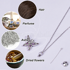 Collana con ceneri in urna in acciaio inossidabile&nbsp;NJEW-CN0001-05B