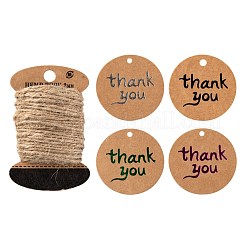 200 pz 4 colori tondo piatto con parole grazie etichette regalo di carta&nbsp;CDIS-LS0001-04