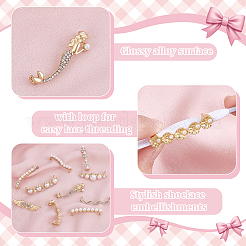 20 pieza de 10 estilos de clips para hebilla de zapato de aleación&nbsp;FIND-PH0024-68G