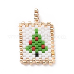 Tema natalizio fatto a mano miyuki giapponese seme telaio perline modello&nbsp;PALLOY-MZ00060-01