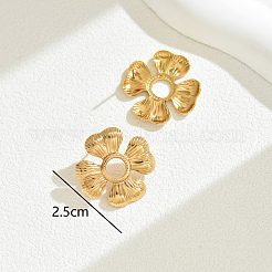 201 серьги-гвоздики из нержавеющей стали в форме цветка&nbsp;GP4061