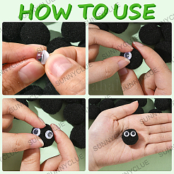 150шт полиэстеровый помпон-шар&nbsp;DIY-SC0031-33C