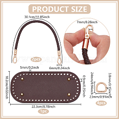 1 шт. овальные сумки из искусственной кожи для вязания крючком&nbsp;DIY-PH0034-18A