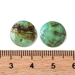 Окрашенные распылением подвески из натуральной ракушки акойя&nbsp;BSHE-S304-17F