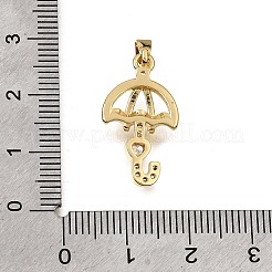 Messing micro pave klare zirkonia anhänger&nbsp;KK-CBAA632-27G