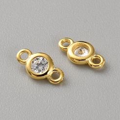 925 подвеска-коннектор из стерлингового серебра с микро-паве и прозрачным фианитом&nbsp;STER-WH0010-71