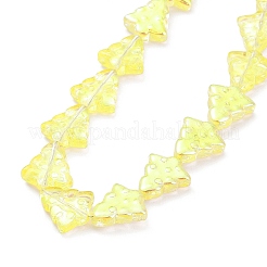 Brins de perles de verre de galvanoplastie transparentes&nbsp;EGLA-C002-HP03