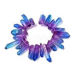 Нити из двухцветных бусин из натурального кварца&nbsp;G-Z131-K01-04