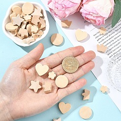 100 шт. 5 стиля необработанных бусин из кленового дерева&nbsp;WOOD-YW0001-95