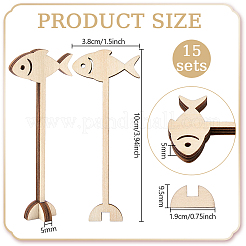 15 cartello di selezione del menu in legno&nbsp;AJEW-FG0005-87E