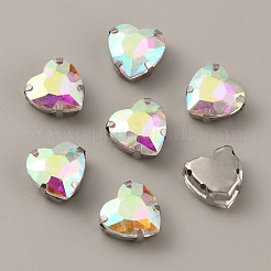 Strass zum Aufnähen in Herzform&nbsp;FIND-WH0128-92A