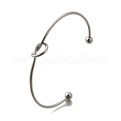 Браслеты-манжеты из нержавеющей стали 304 в форме сердца&nbsp;LS-BJEW-M113-01P