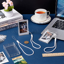 3-дюймовый пластиковый прямоугольный фотобокс с подвесным украшением&nbsp;DIY-WH0504-833