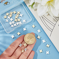 40шт 2 цвета латунные бусины&nbsp;KK-BBC0022-64