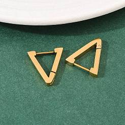 Серьги-кольца из нержавеющей стали 304 с треугольными вставками&nbsp;EJEW-P324-01G